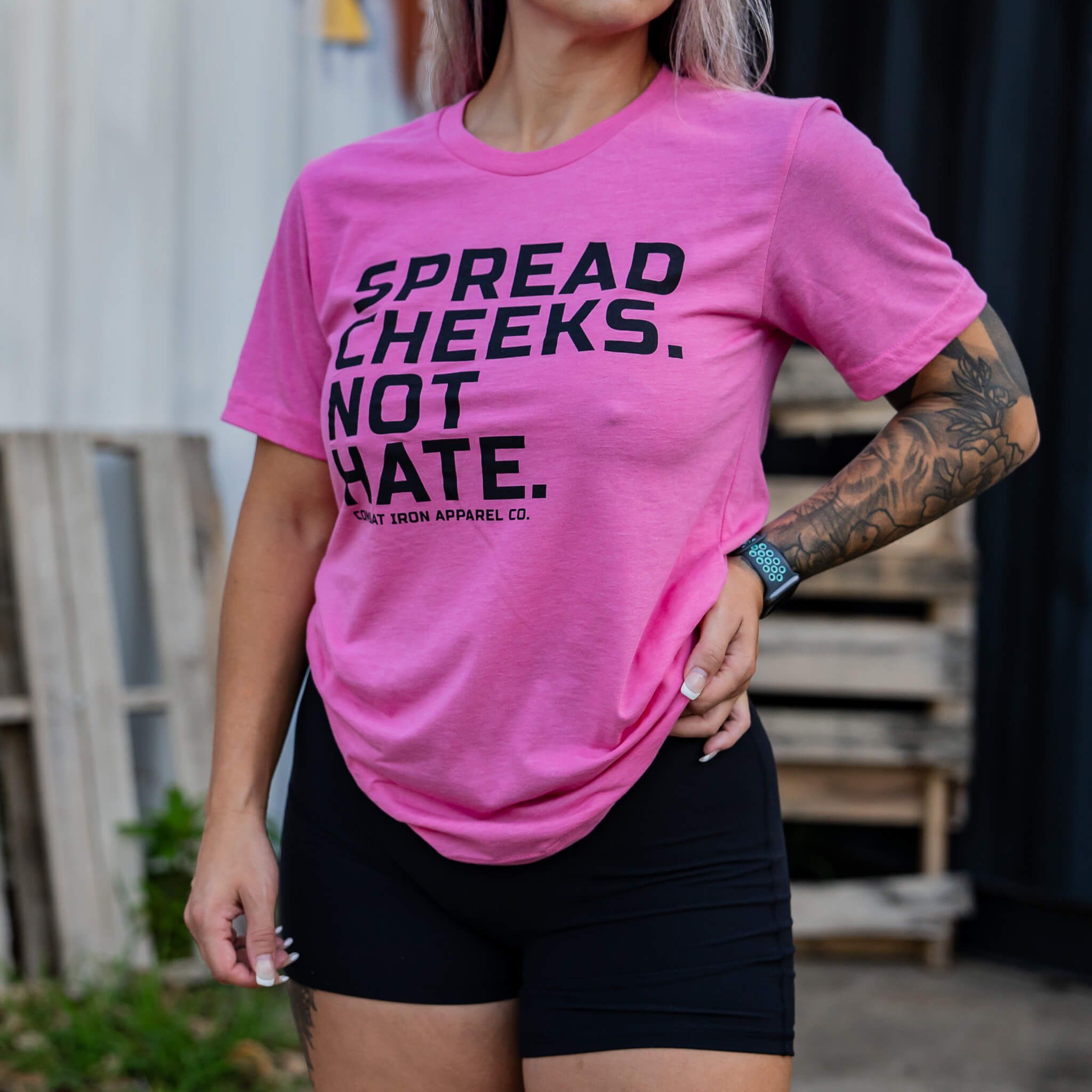 SPREAD CHEEKS. NOT HATE. MEN S T SHIRT