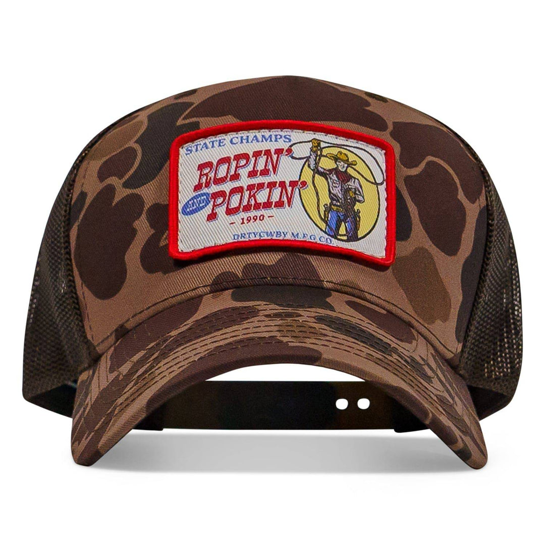 Ropin' and Pokin' Dirty Cowboys Patch SnapBack Hat