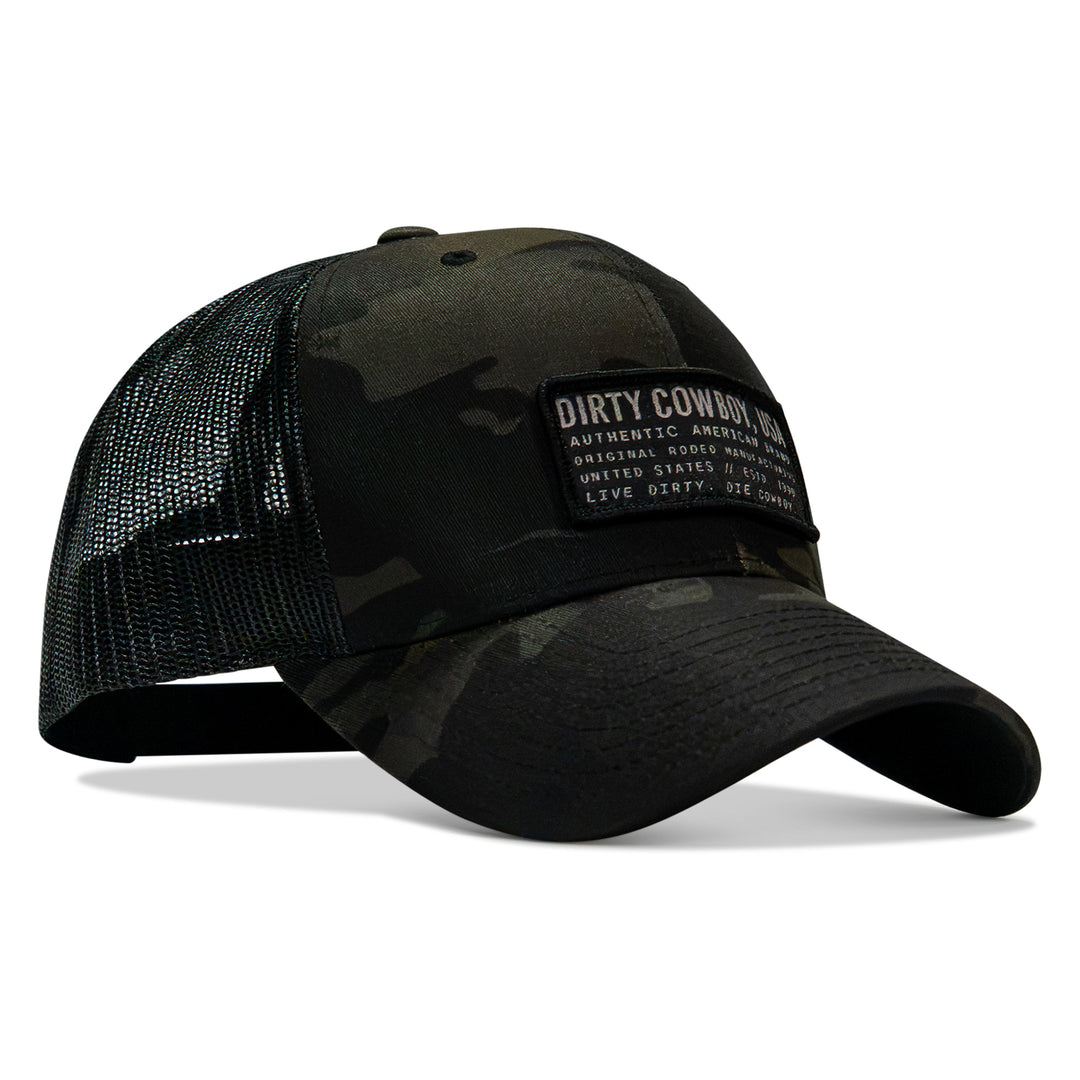 Dirty Cowboy USA Patch Snapback Hat