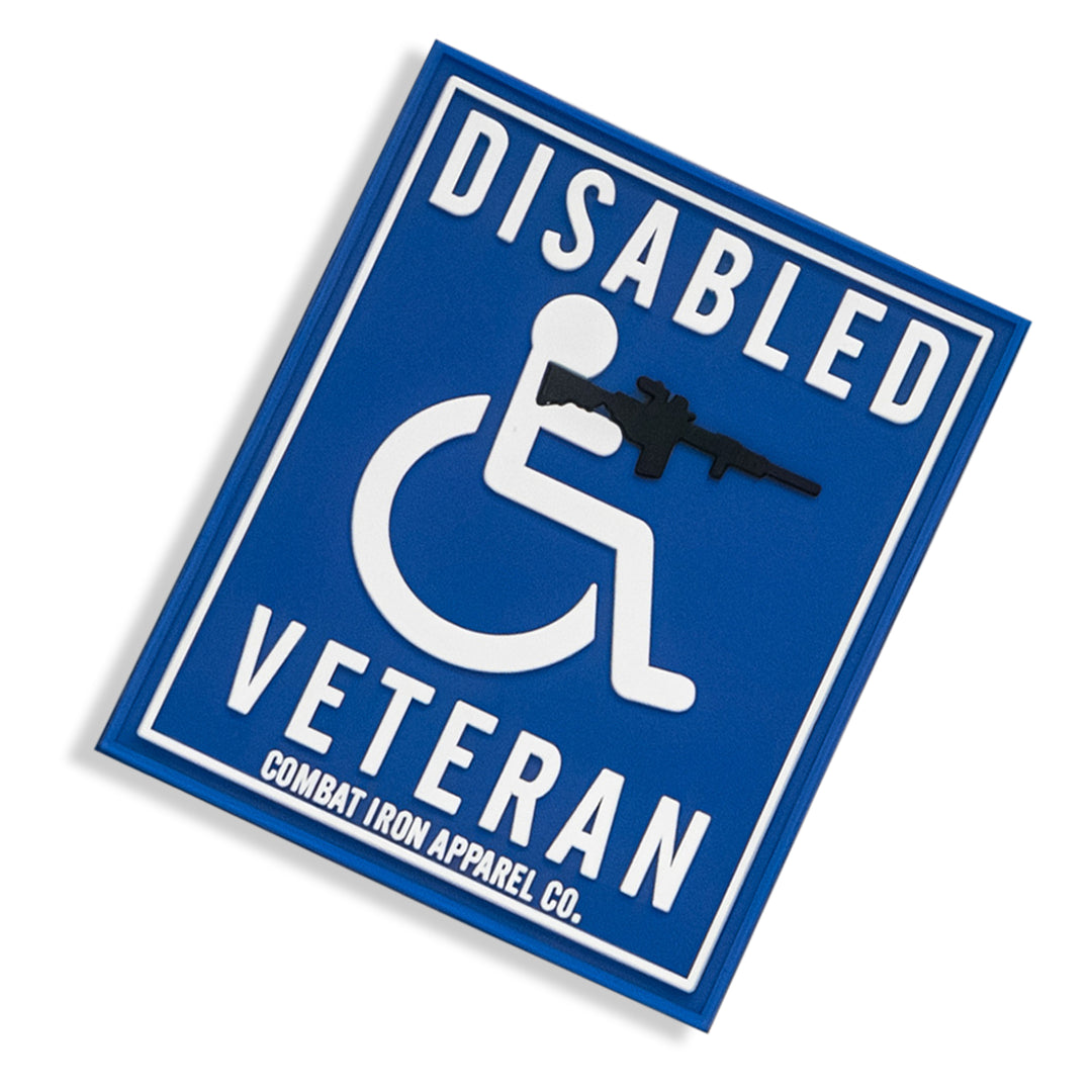 Disabled Veteran Handicap Sign PVC Patch