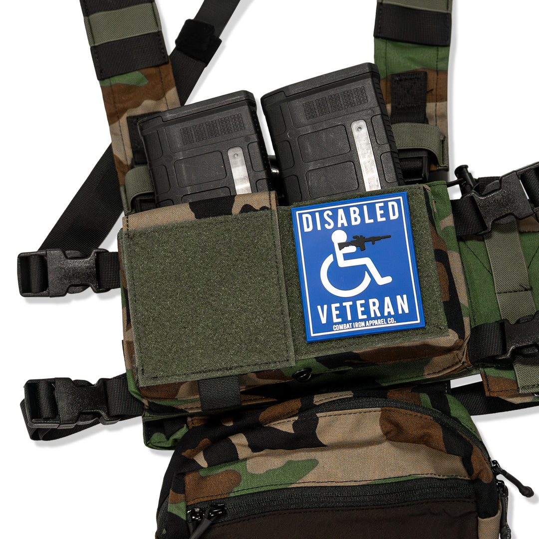 Disabled Veteran Handicap Sign PVC Patch