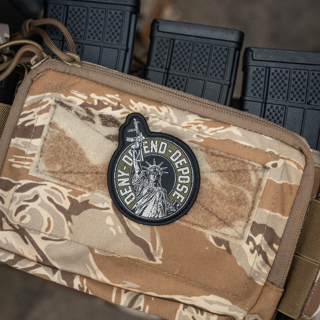 Deny. Defend. Depose. Velcro Patch