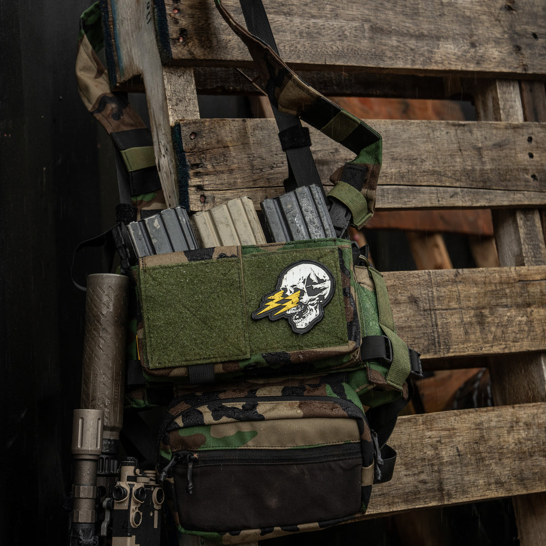 Die with Memories Bolt Skull PVC Patch