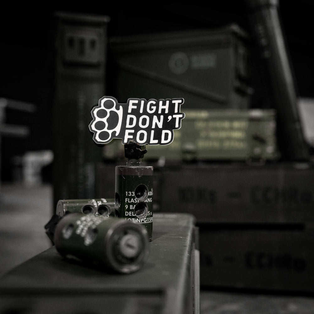 Fight Don't Fold Decal - Combat Iron Apparel Co.