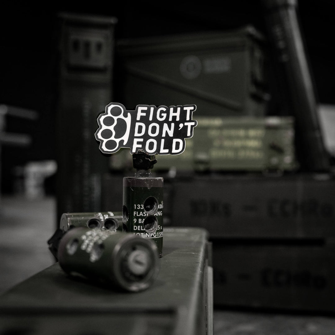 Fight Don't Fold Decal - Combat Iron Apparel Co.