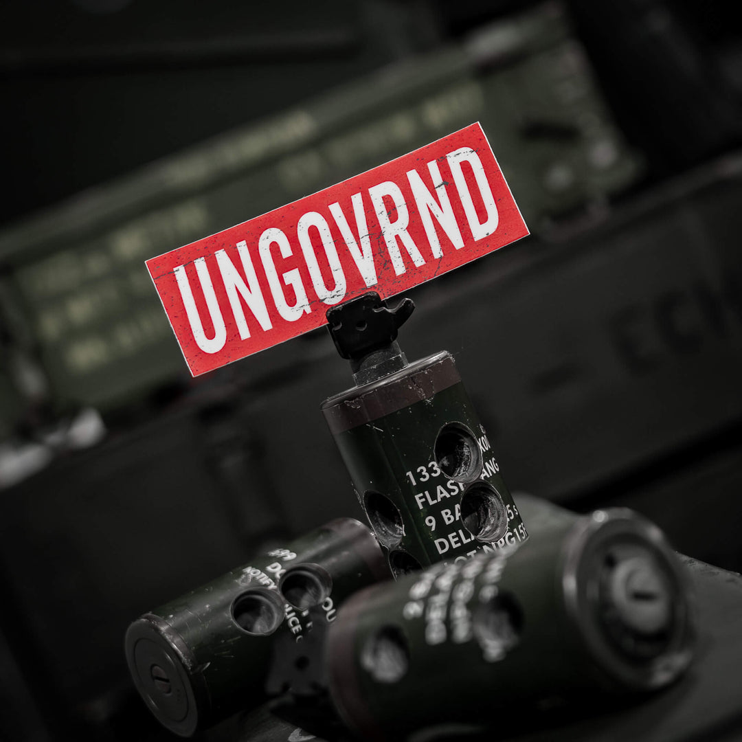 Ungovrnd Distressed Red Decal - Combat Iron Apparel Co.