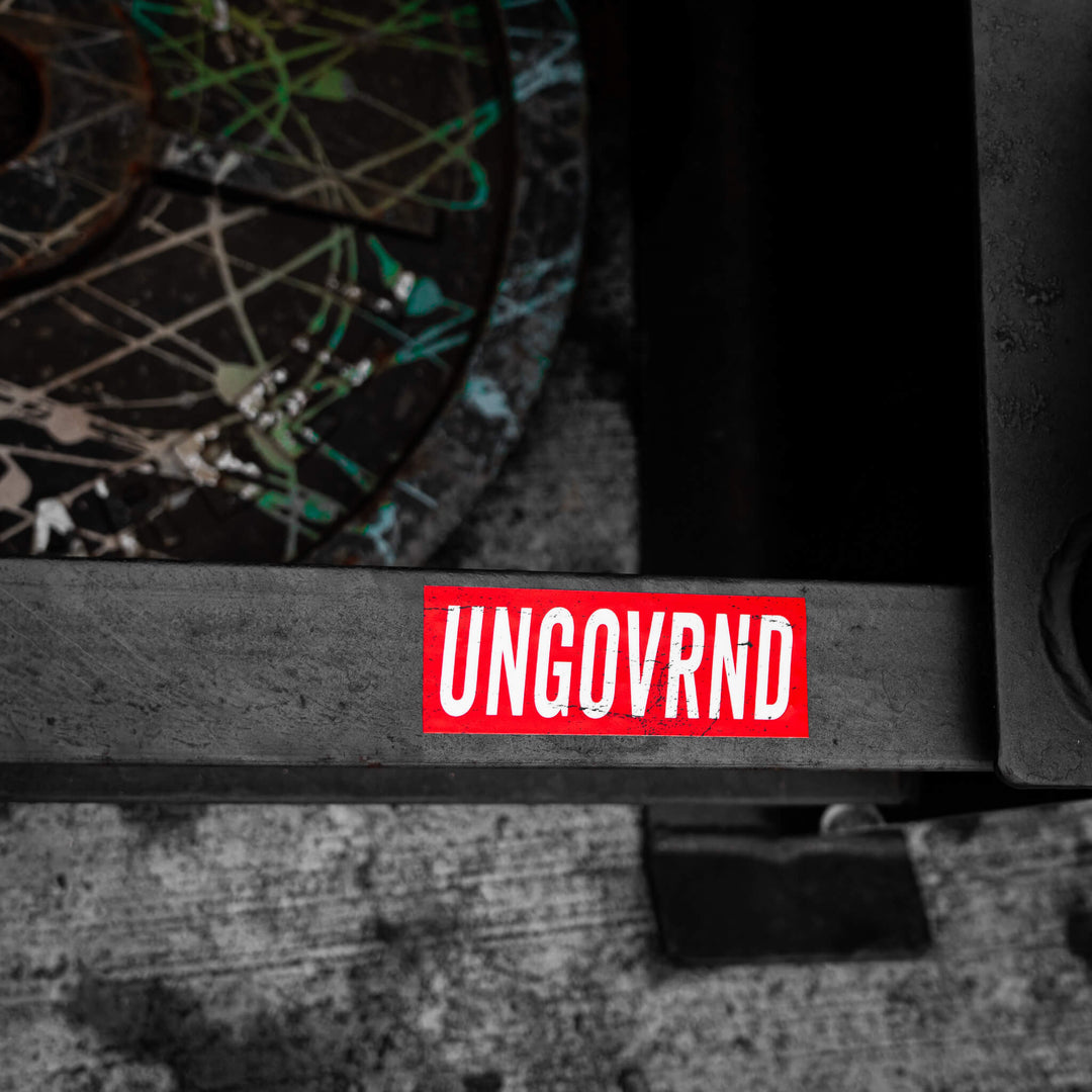 Ungovrnd Distressed Red Decal - Combat Iron Apparel Co.