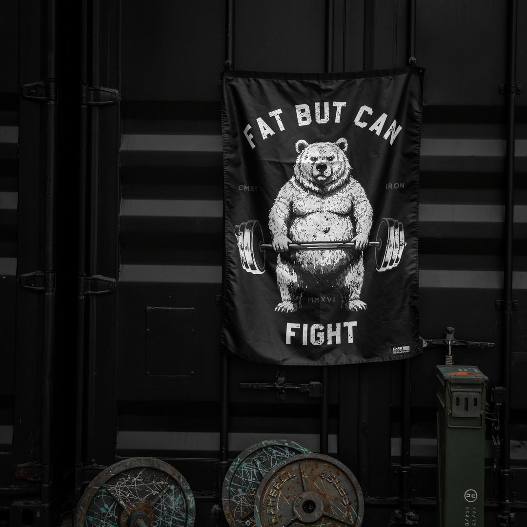 Fat But Can Fight Bear 3' x 4' Flag