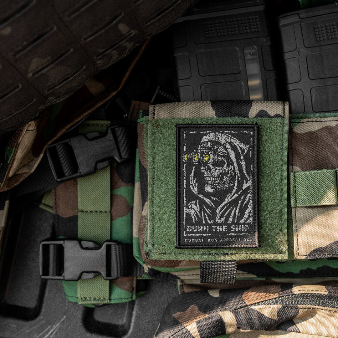 Burn The Ship Skull Velcro Patch