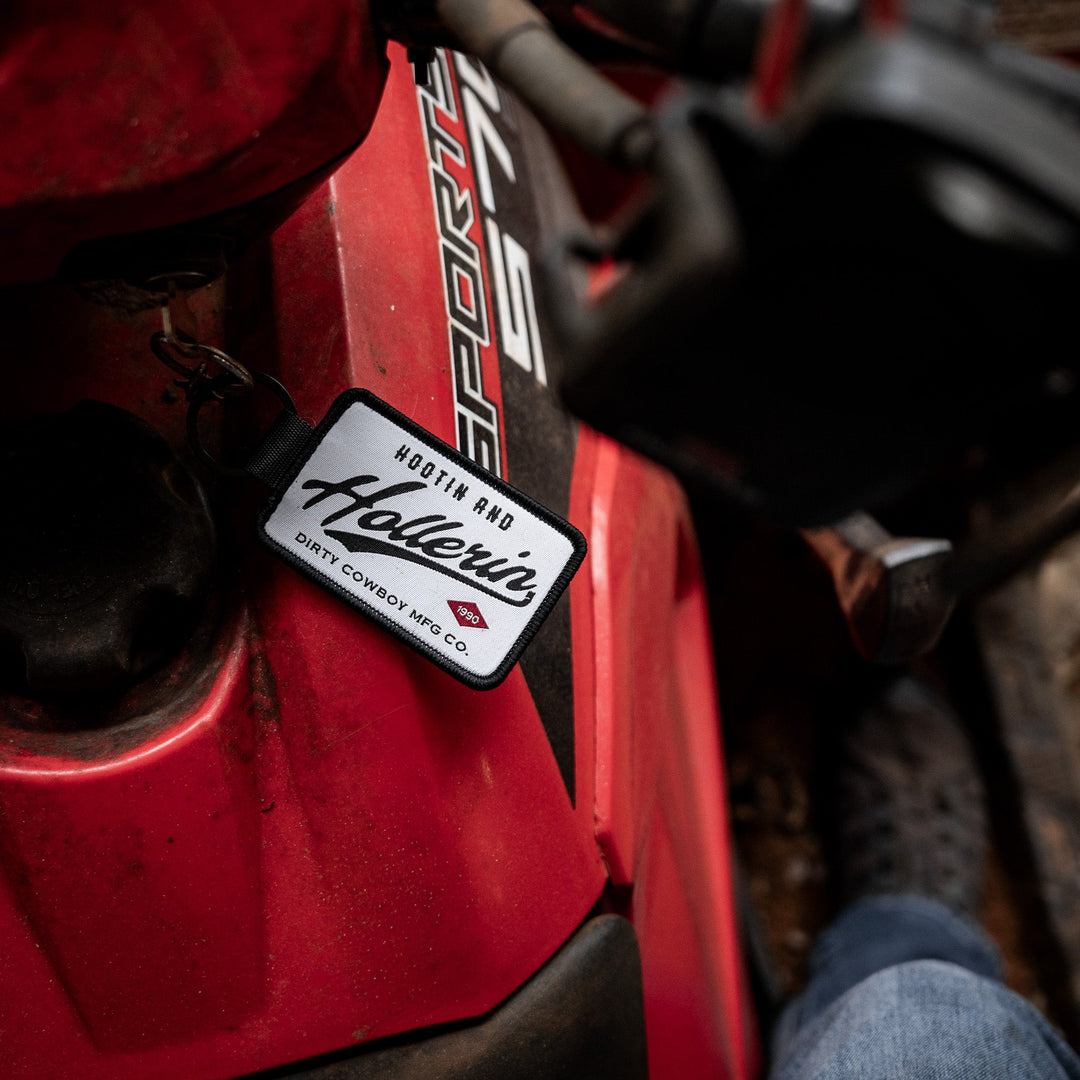 Hootin And Hollerin Flight Tag Keychain - DIRTY COWBOY MFG