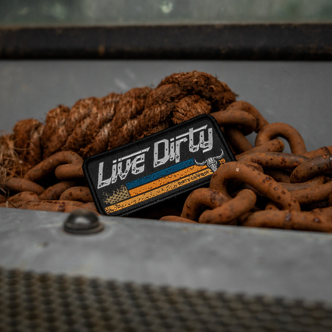 Live Dirty Flag Velcro Patch - DIRTY COWBOY MFG