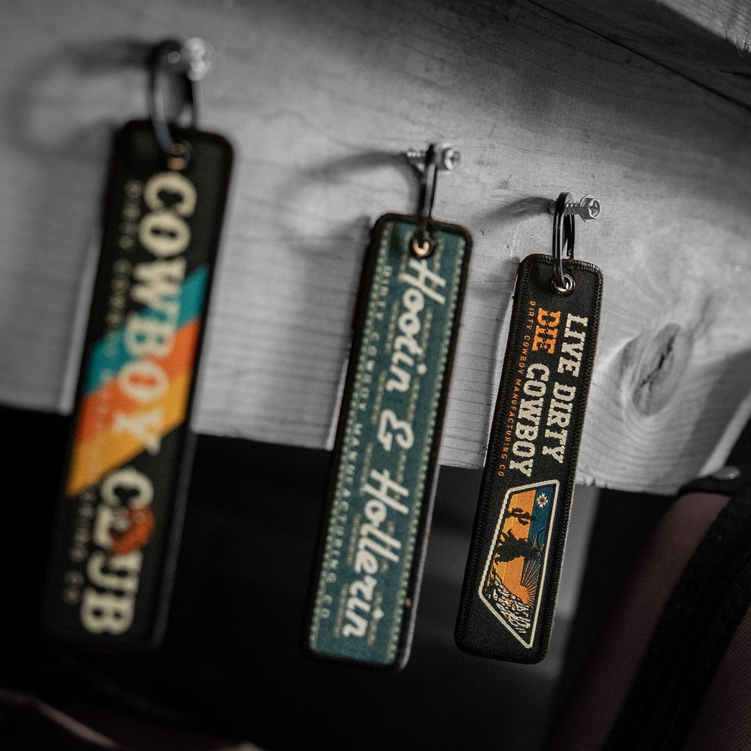 Live Dirty. Die Cowboy. Flight Keychain - DIRTY COWBOY MFG
