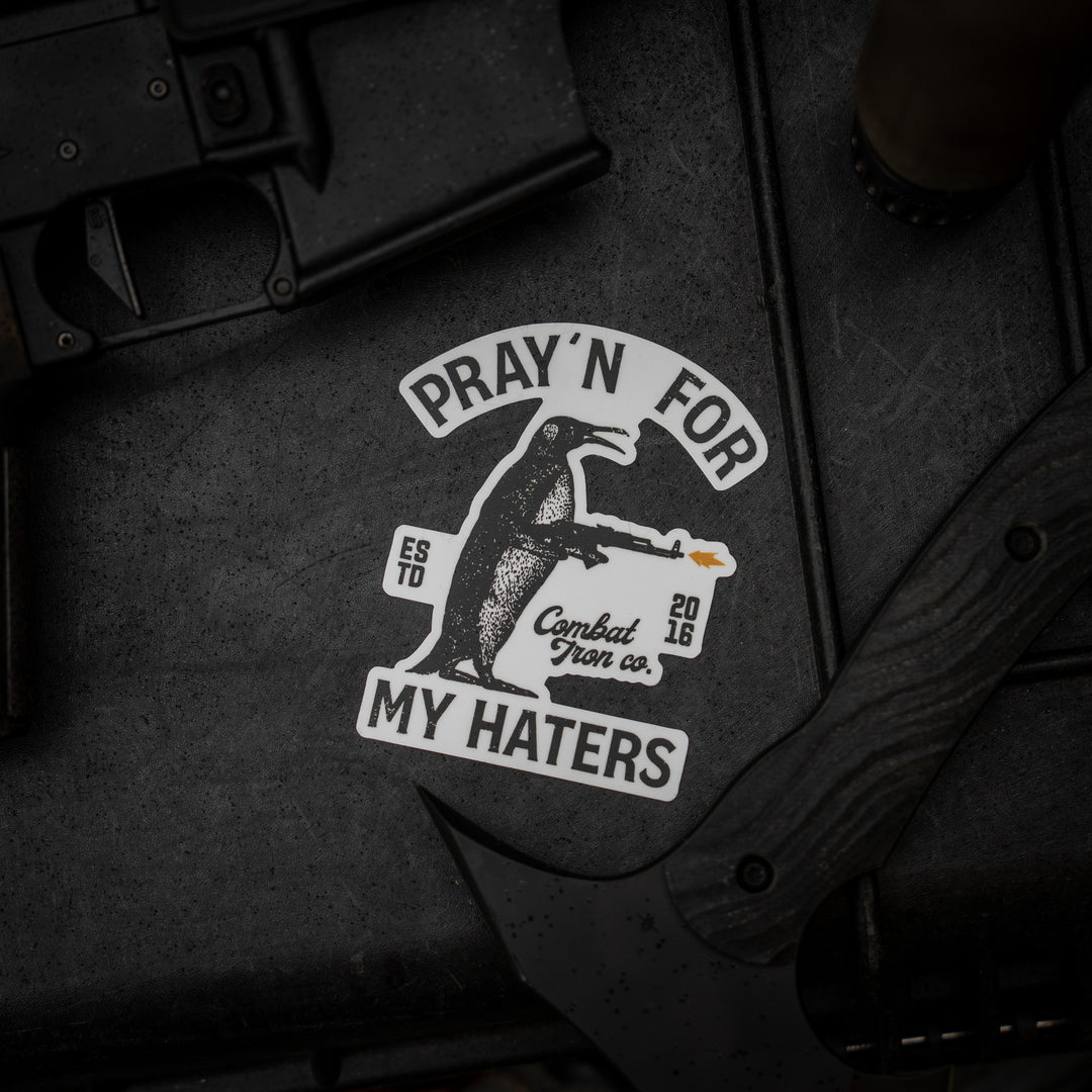 Pray'n For My Haters Penguin Decal