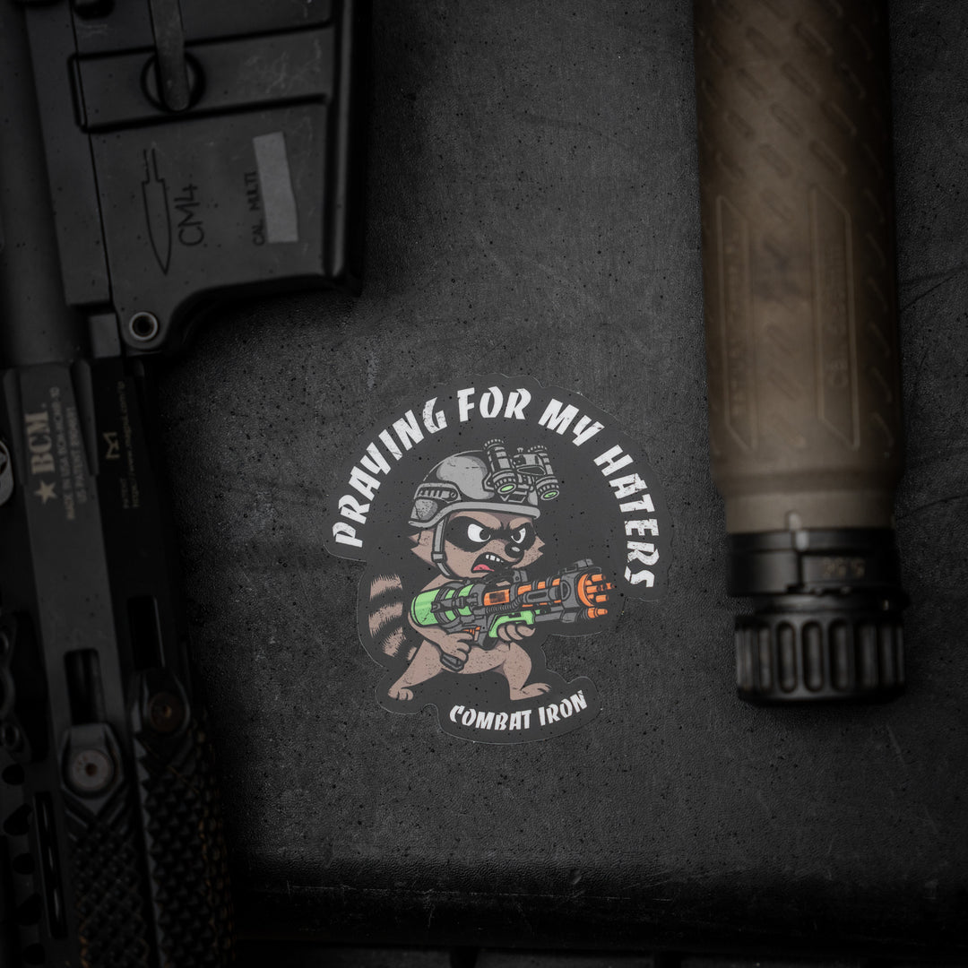 Prayin' for my haters Racoon Decal