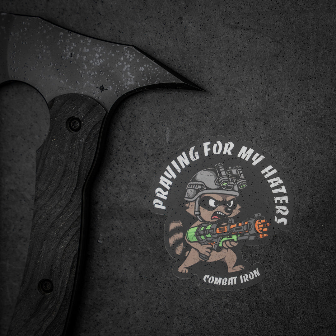 Prayin' for my haters Racoon Decal