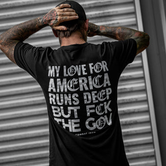 My Love For America Runs Deep Men's T-Shirt