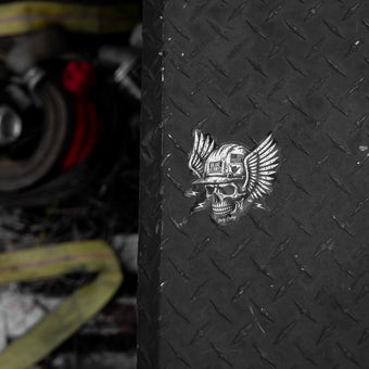 Blue Collar Skull Decal