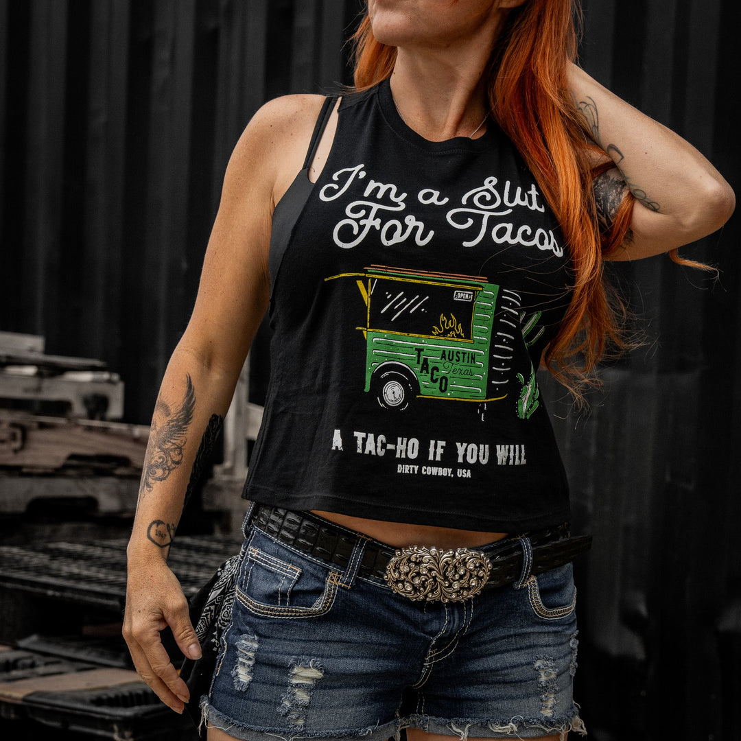 Slut For Taco's Women's Crop Tank Top