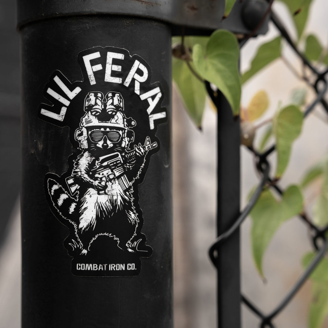 Lil Feral Racoon Decal - Combat Iron Apparel Co.
