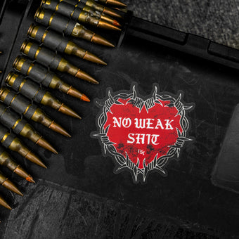No Weak Shit Heart Decal