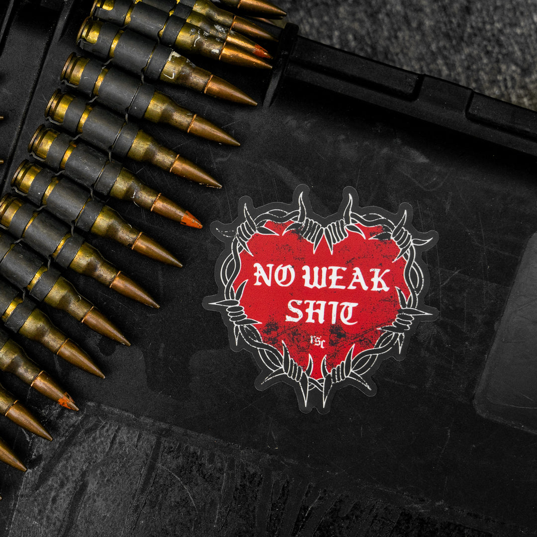 No Weak Shit Heart Decal