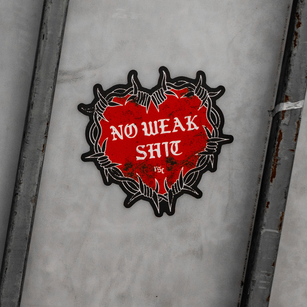 No Weak Shit Heart Decal