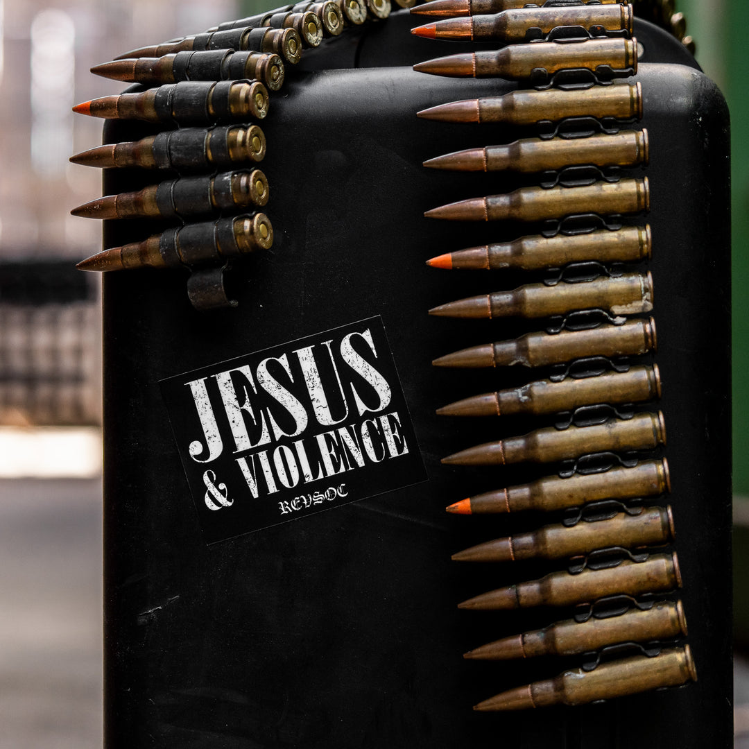 Jesus & Violence Decal