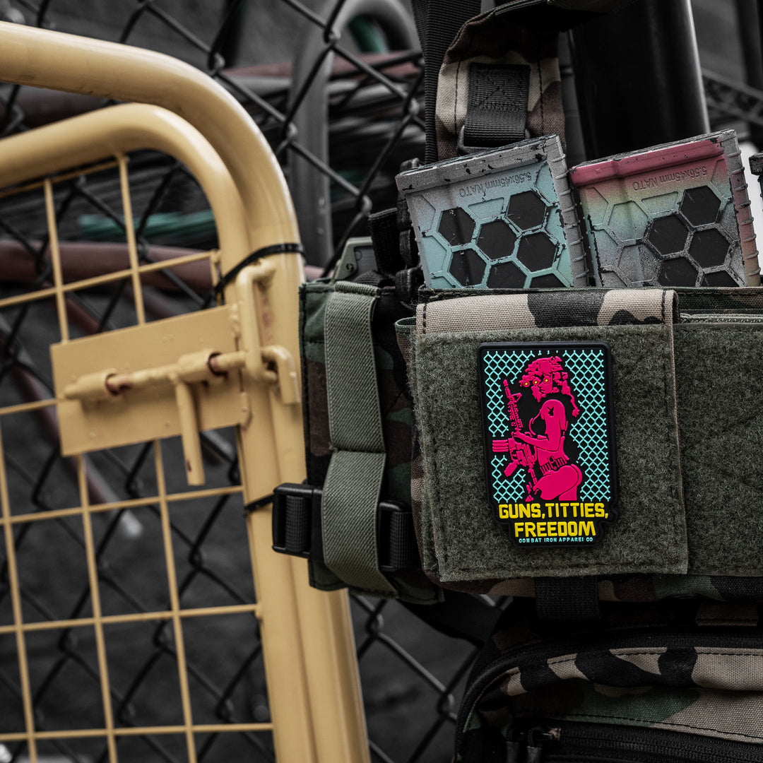 Guns, Titties, Freedom Retro PVC Patch