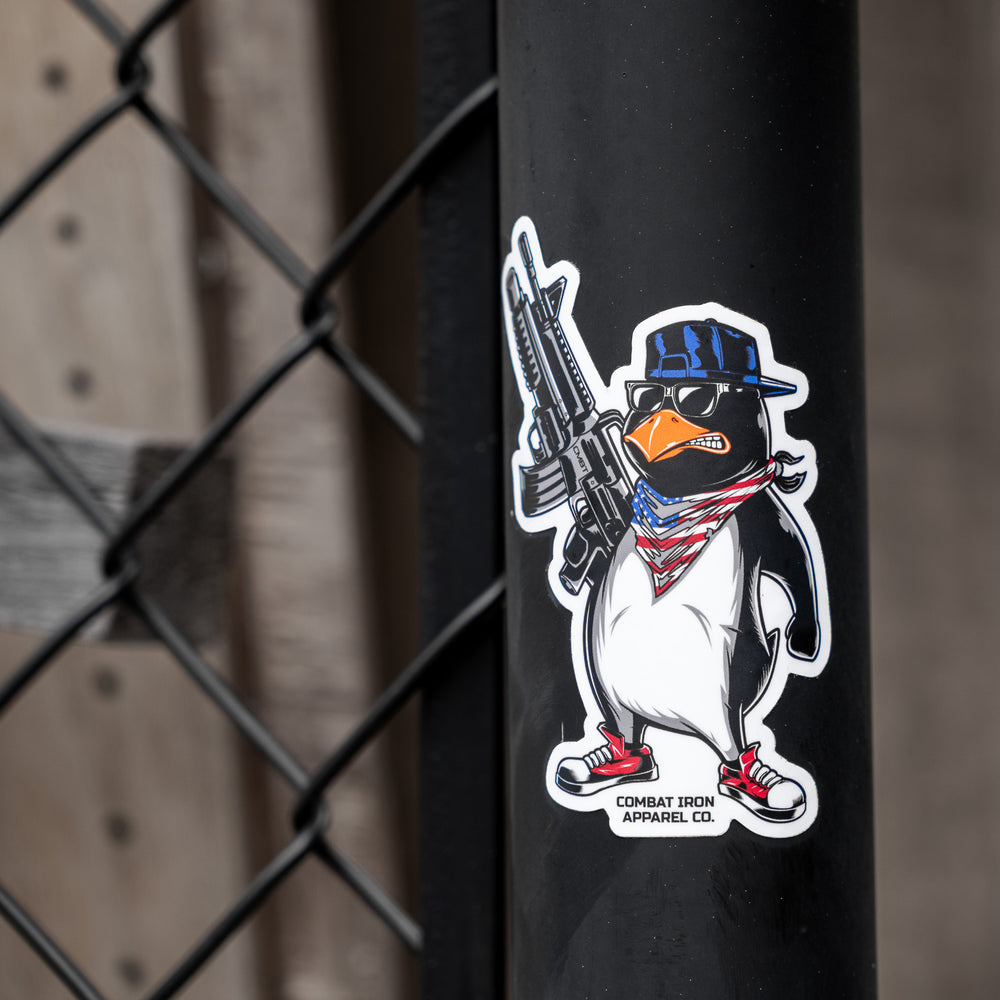 Patriotic Penguin Decal - Combat Iron Apparel Co.
