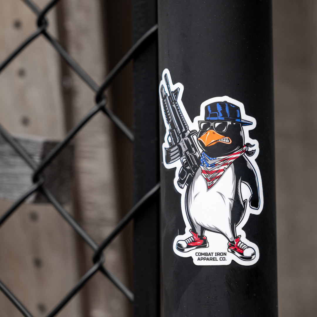Patriotic Penguin Decal - Combat Iron Apparel Co.