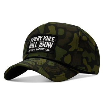 Every Knee Will Bow Patch 5 Pannel Rope Snapback Hat