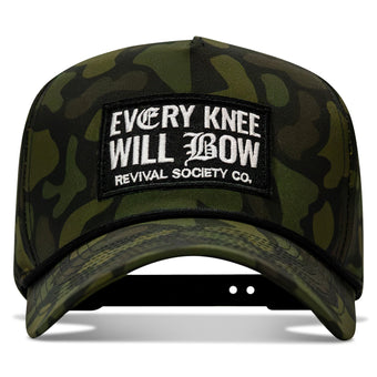 Every Knee Will Bow Patch 5 Pannel Rope Snapback Hat
