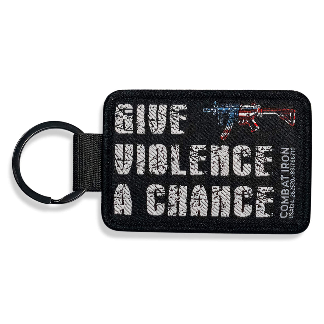 Give Violence A Chance Flight Tag Keychain