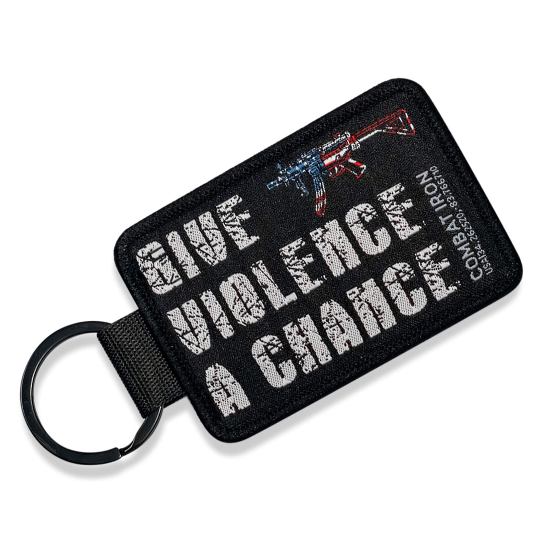 Give Violence A Chance Flight Tag Keychain
