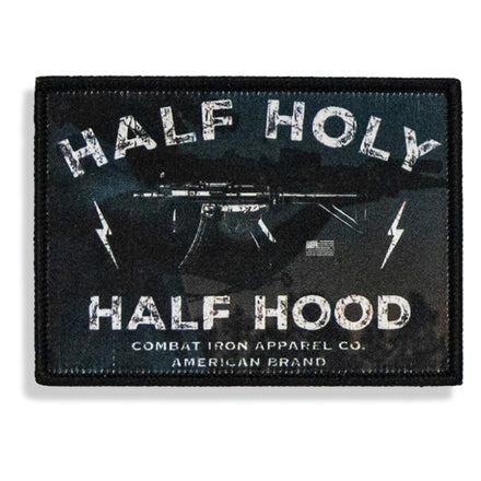 Half Holy Half Hood Velcro Patch