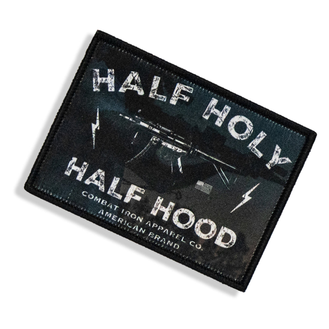 Half Holy Half Hood Velcro Patch