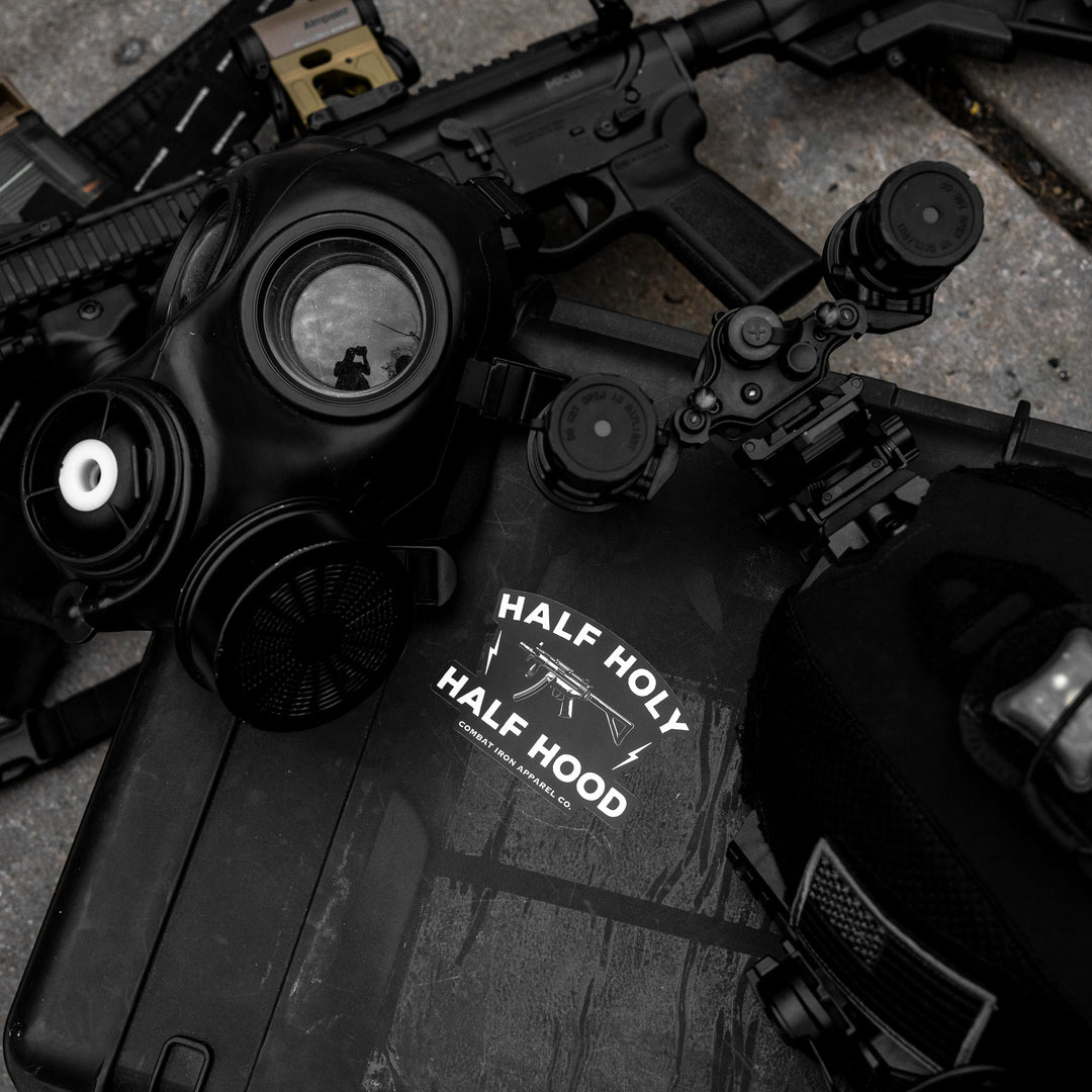 Half Holy. Half Hood. Decal