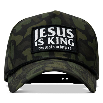 Jesus Is King Patch 5 Pannel Rope Snapback Hat