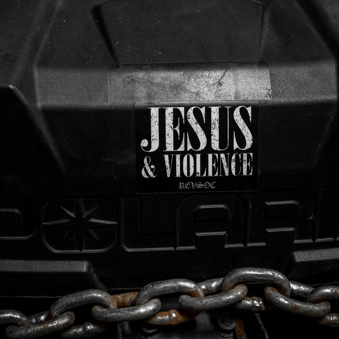 Jesus & Violence Decal