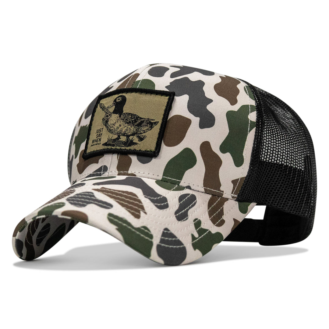 Just Say When Patch Snapback Hat