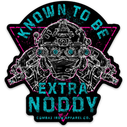 KNOWN TO BE EXTRA NODDY Retro Operator Decal - Combat Iron Apparel Co.