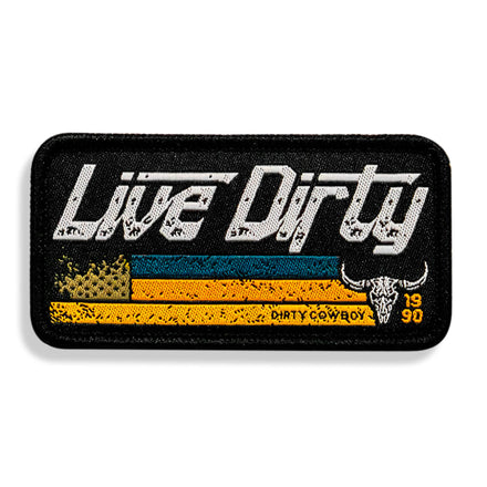 Live Dirty Flag Velcro Patch - DIRTY COWBOY MFG