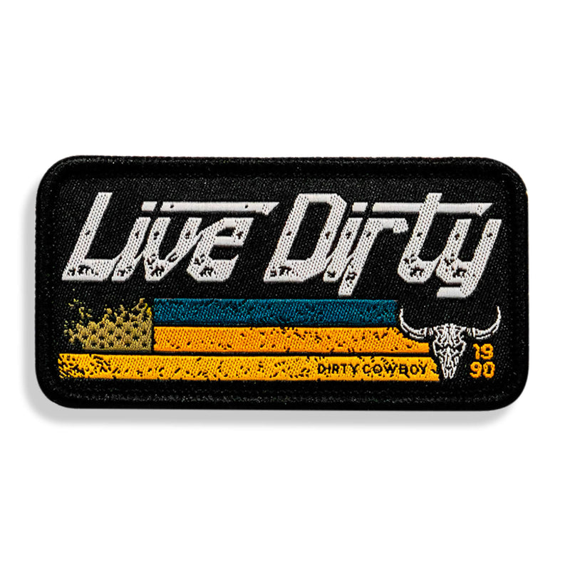 Live Dirty Flag Velcro Patch - DIRTY COWBOY MFG