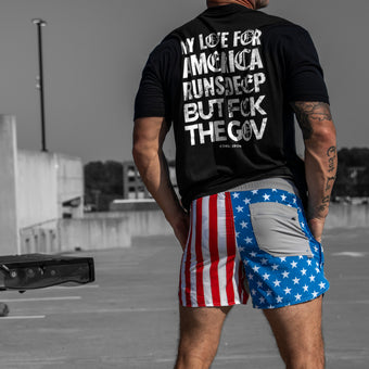 My Love For America Runs Deep Men's T-Shirt