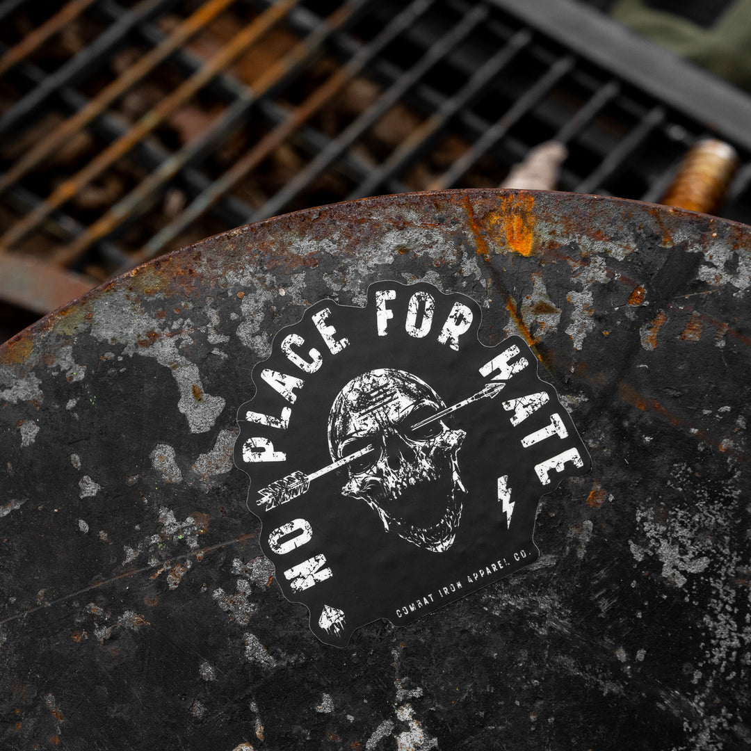 No Place For Hate Skull Decal