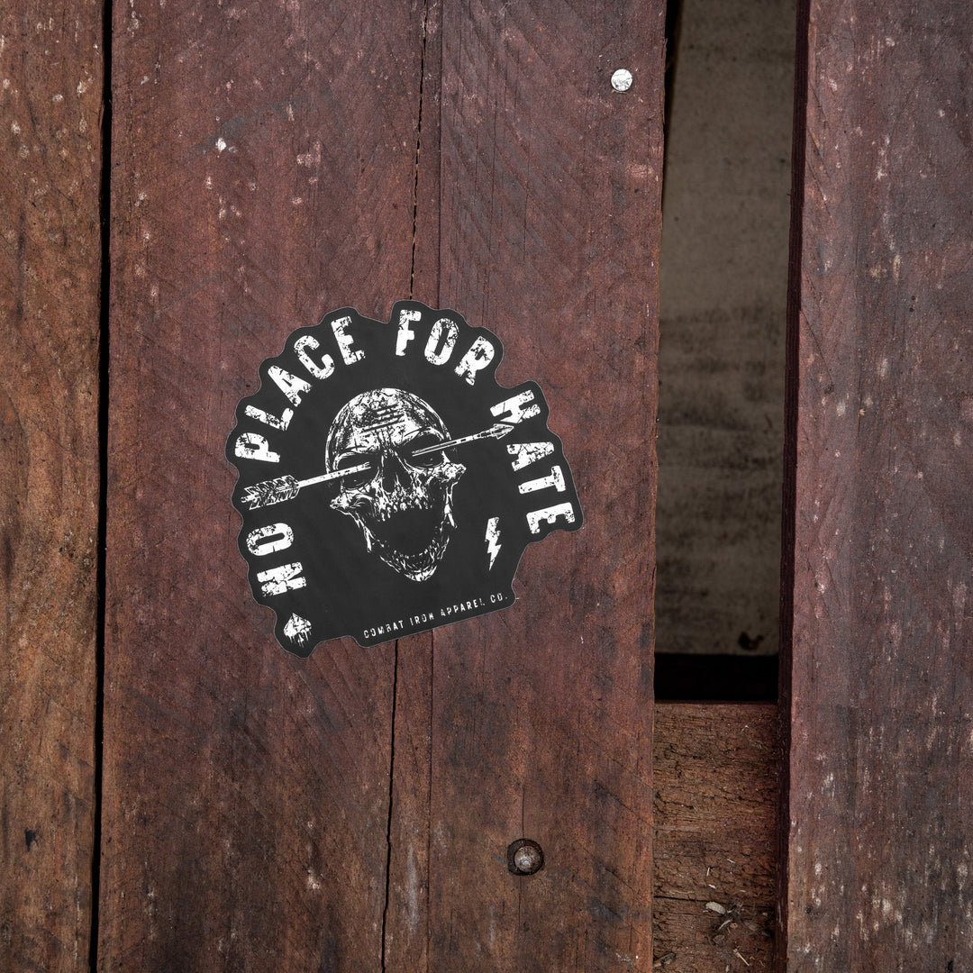 No Place For Hate Skull Decal