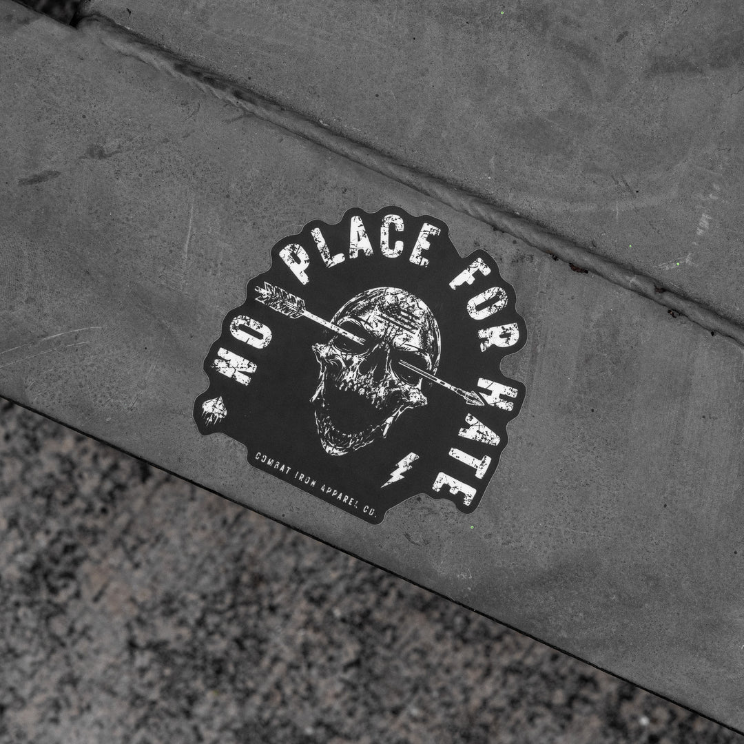 No Place For Hate Skull Decal