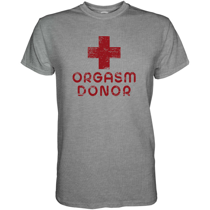Orgasm Donor Red Cross Men's T-Shirt