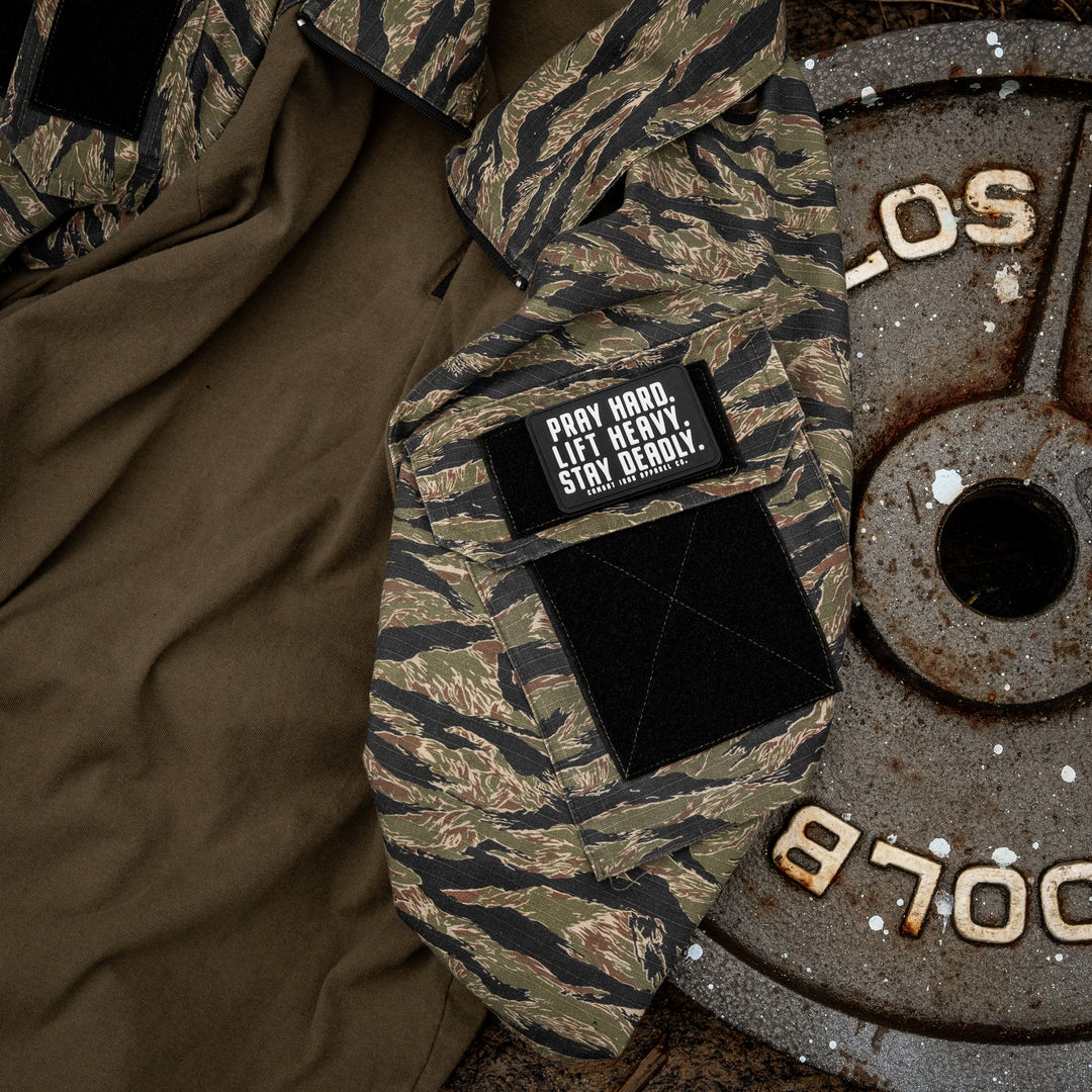 Pray Hard. Lift Heavy. Stay Deadly. PVC Patch