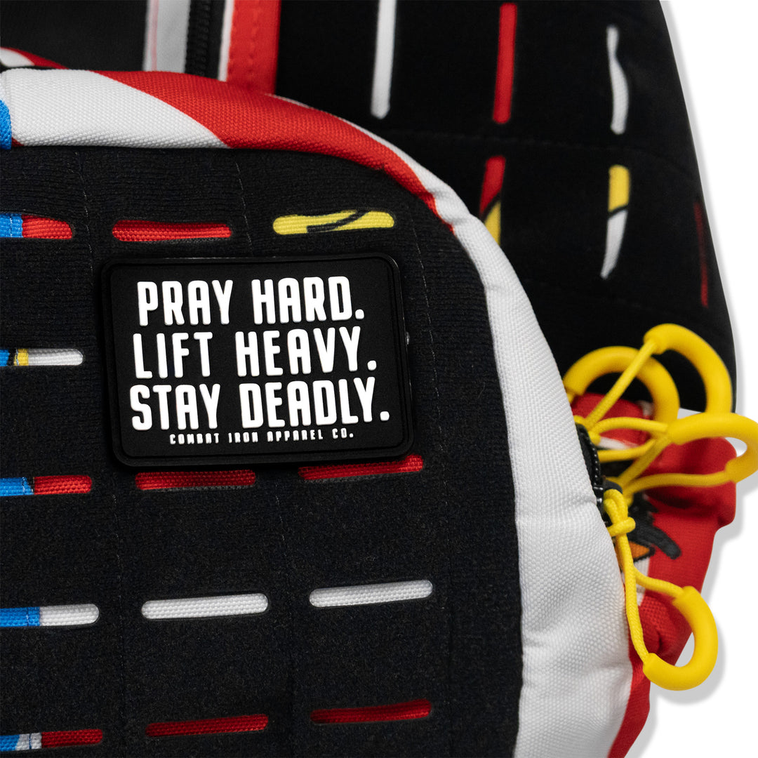 Pray Hard. Lift Heavy. Stay Deadly. PVC Patch